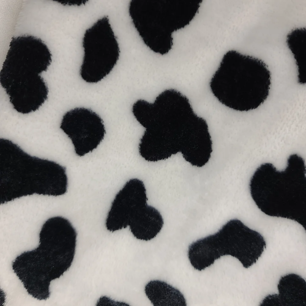Plush Soft Leg Warmers Cow Print Boot Cuffs 0/S